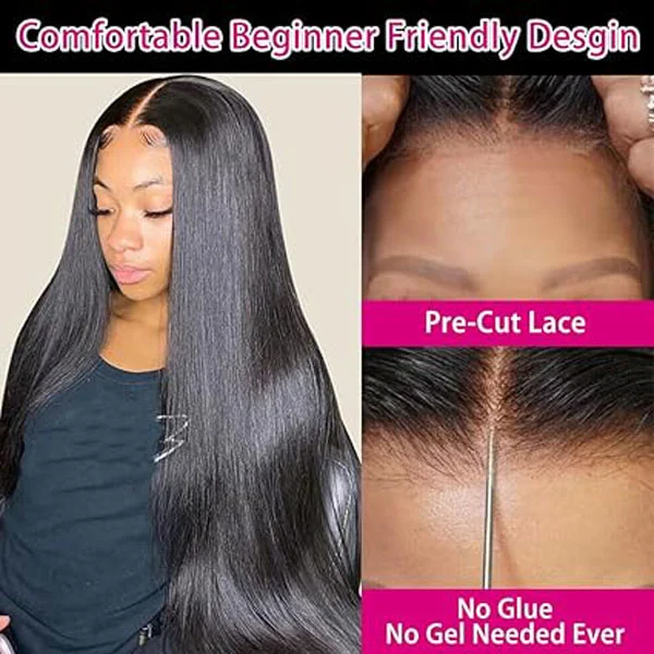  5x5 HD Lace Closure Wigs Straight Human Hair Glueless Wigs