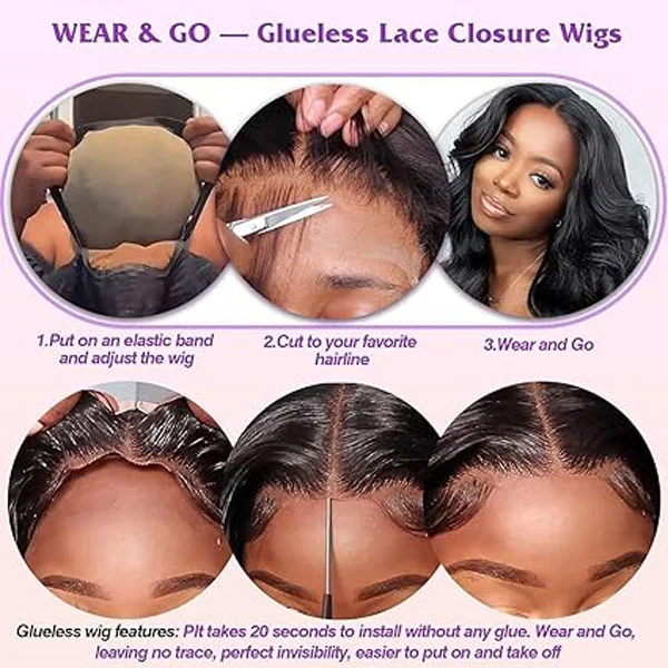  5x5 HD Lace Closure Wigs Straight Human Hair Glueless Wigs