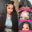 5x5 HD Lace Closure Wigs Human Hair Deep Wave