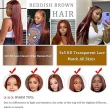 5x5 Reddish Brown HD Lace Closure Wigs Human Hair Straight 