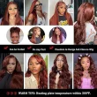 5x5 Reddish Brown HD Lace Closure Wigs Human Hair Straight 