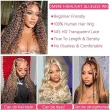 P4/27 Honey Blonde Deep Wave 5x5 HD Lace Closure Wigs Human Hair 