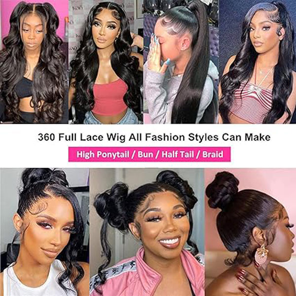 Body Wave 360 Lace Frontal Wigs Human Hair