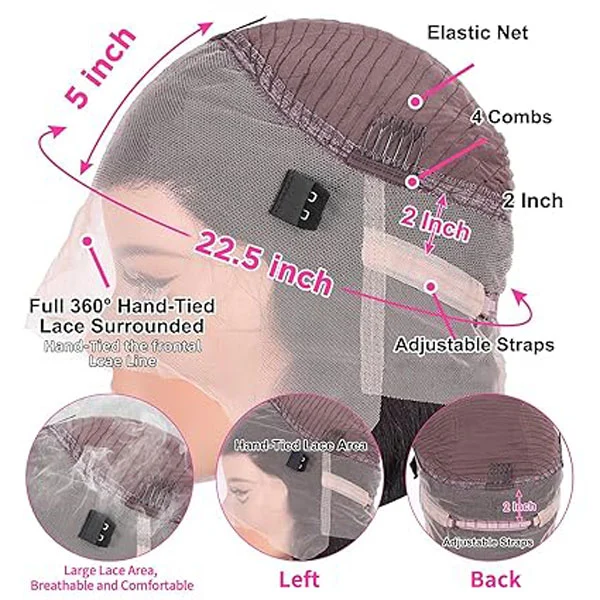 360 Water Wave Lace Front Wigs Human Hair Wig