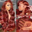  Reddish Brown 360 Lace Front Wigs Human Hair Body Wave
