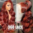  Reddish Brown 360 Lace Front Wigs Human Hair Body Wave