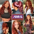  Reddish Brown 360 Lace Front Wigs Human Hair Body Wave