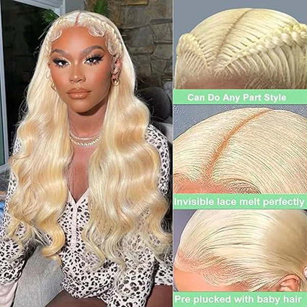 613 360 Body Wave Lace Front Wig Human Hair Wigs