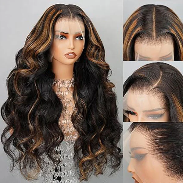 360 Lace Front Wigs Human Hair FBP30 Highlight Body Wave Wig 