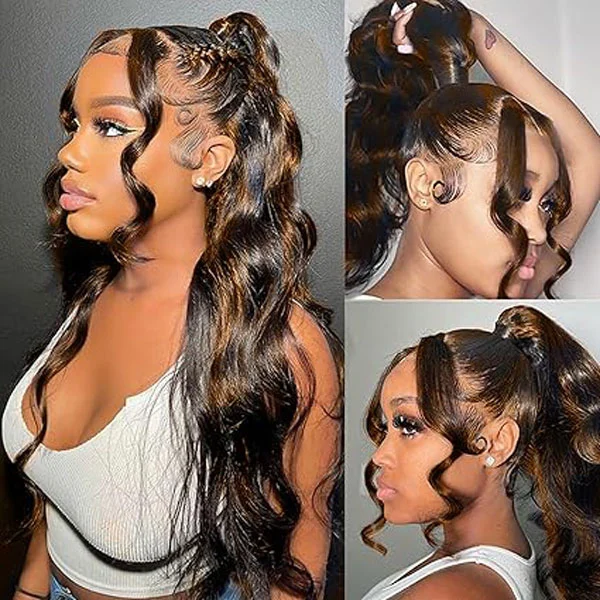 360 Lace Front Wigs Human Hair FBP30 Highlight Body Wave Wig 