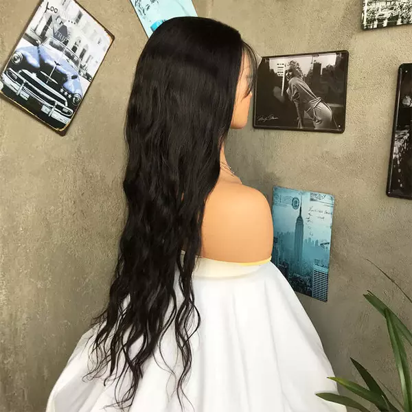 Full Lace Wig Body Wave Natural Black Human Hair Wig