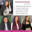 13x4 Deep Wave Lace Front Wigs Human Hair HD Transparent Glueless Curly Wigs