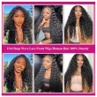 13x4 Deep Wave Lace Front Wigs Human Hair HD Transparent Glueless Curly Wigs