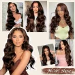 Chocolate Brown 13x4 HD Lace Front Wig Body Wave Human Hair Wigs 
