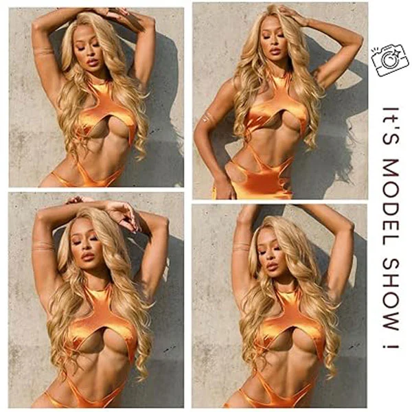 Honey Blonde 27# 13x4 HD Lace Front Wig Human Hair Wig Body Wave