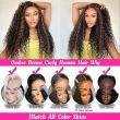 1B/30 Deep Wave 13x4 HD Lace Front Wigs Human Hair Curly Wigs