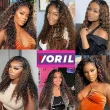 1B/30 Deep Wave 13x4 HD Lace Front Wigs Human Hair Curly Wigs