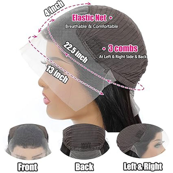 Water Wave Lace Front Wigs 13x4 HD Glueless Human Hair Wet and Wavy Wigs