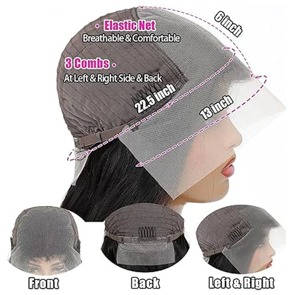 13x6 Deep Wave Lace Front Wigs Human Hair Glueless HD Lace Wigs