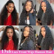 13x6 Deep Wave Lace Front Wigs Human Hair Glueless HD Lace Wigs