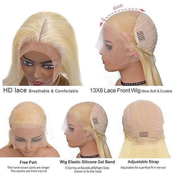 613 13x6 Lace Front Wig Human Hair Straight Lace Wig 