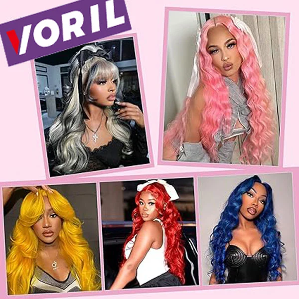 613 13x6 Lace Front Wig Human Hair Body Wave Blonde Wig 