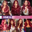 99J Burgundy 13x6 HD Body Wave Lace Front Wigs Glueless Human Hair Wigs 