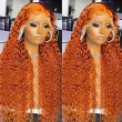 Ginger Orange 350 13X6 HD Deep Wave Lace Front Wig Human Hair Wigs