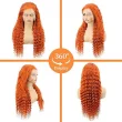 Ginger Orange 350 13X6 HD Deep Wave Lace Front Wig Human Hair Wigs