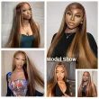 Honey Blonde 4/27 13X6 Lace Front Wigs Human Hair Straight Wigs 