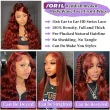 Reddish Brown 33# 13x6 Body Wave Lace Front Wigs Human Hair Wig 