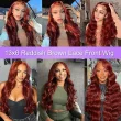 Reddish Brown 33# 13x6 Body Wave Lace Front Wigs Human Hair Wig 
