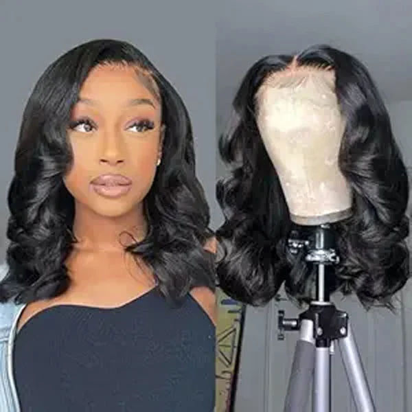 Bob Wig Human Hair 13x4 Frontal Lace Wig Body Wave 