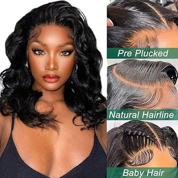 Bob Wig Human Hair 13x4 Frontal Lace Wig Body Wave 