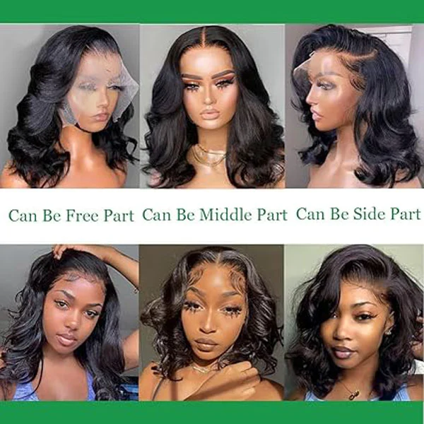 Bob Wig Human Hair 13x4 Frontal Lace Wig Body Wave 