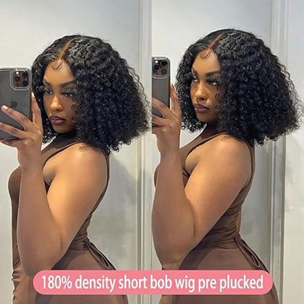 13x4 Deep Wave Bob Wig Human Hair 