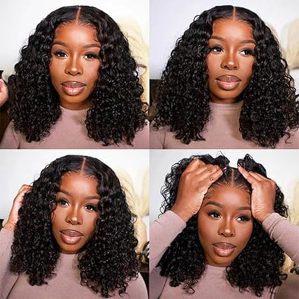 13x4 Deep Wave Bob Wig Human Hair 