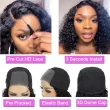 4x4 Glueless Wigs Water Wave Bob Wig Human Hair Lace Closure Wigs 