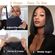 4x4 Straight Bob Wig Wear Human Hair Glueless Wigs Lace Closure wigs 