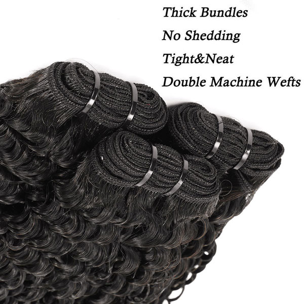 Double Drawn Kinky Curly Bundle Hair