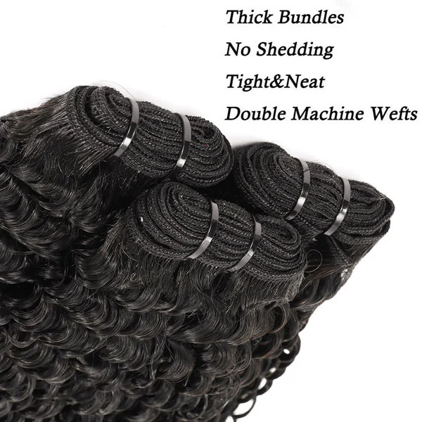 Double Drawn Kinky Curly Bundle Hair