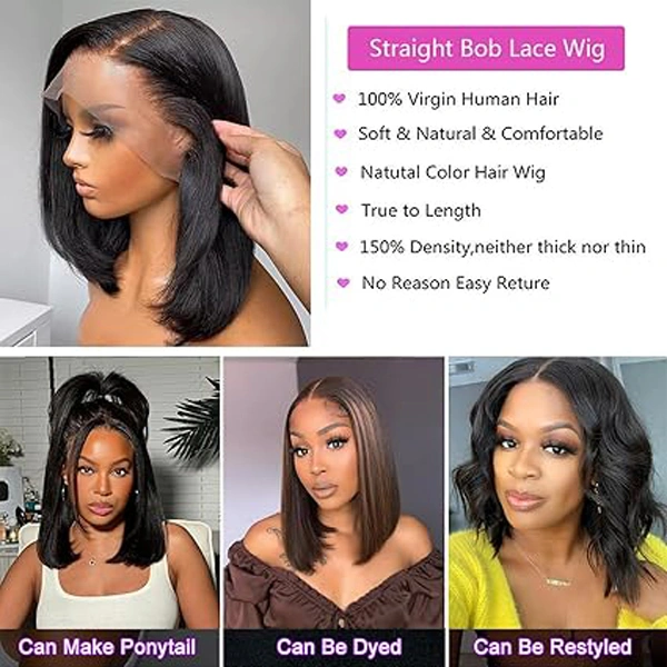 Bob Wig Human Hair 13x6 Lace Front Wigs Straight Wigs 