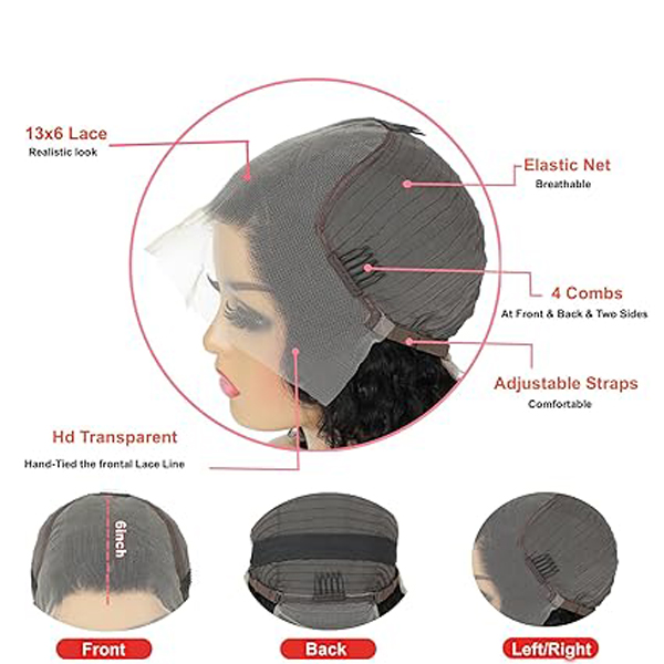 Body Wave Bob Wig Human Hair 13x6 Lace Front Wigs 