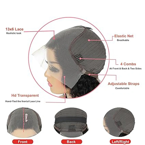 Body Wave Bob Wig Human Hair 13x6 Lace Front Wigs 