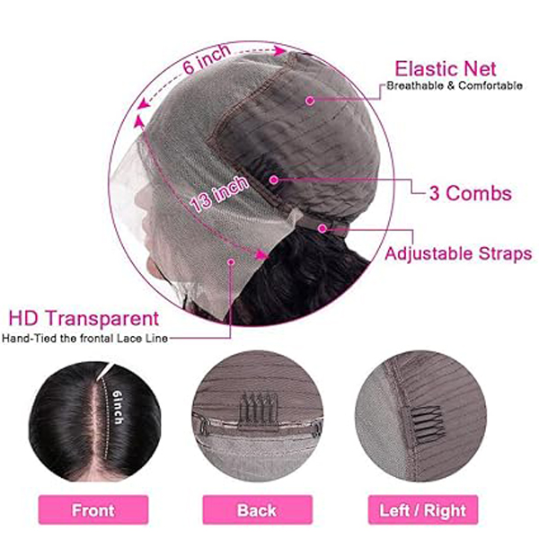 13x6 Bob Wig Deep Wave Lace Front Wigs Human Hair Wigs 