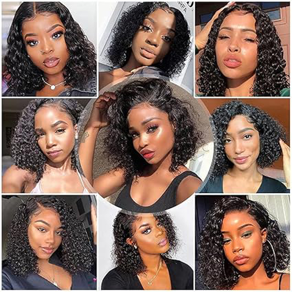 13x6 Bob Wig Deep Wave Lace Front Wigs Human Hair Wigs 