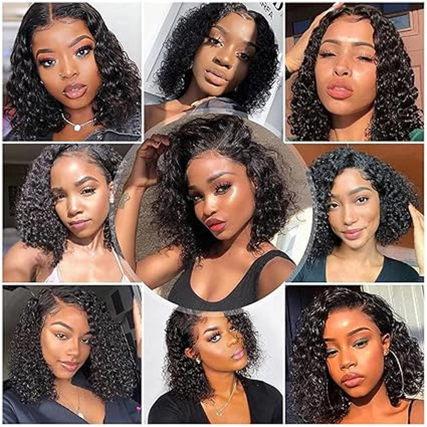 13x6 Bob Wig Deep Wave Lace Front Wigs Human Hair Wigs 