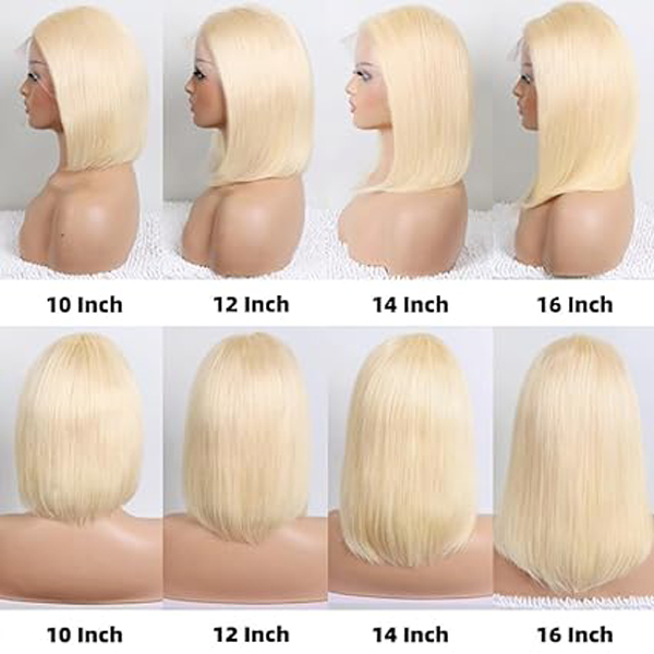 Blonde Bob Wig Human Hair Straight 13x6 Lace Front Wigs 