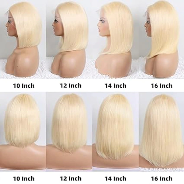 Blonde Bob Wig Human Hair Straight 13x6 Lace Front Wigs 