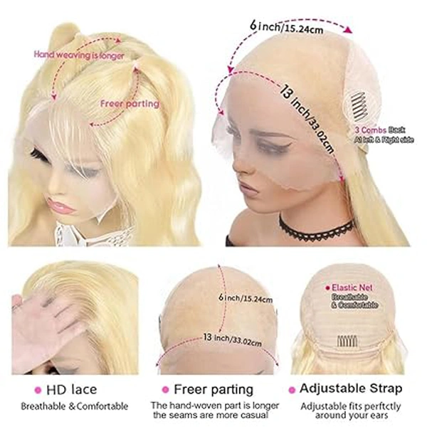 Blonde Bob Wig Human Hair Straight 13x6 Lace Front Wigs 